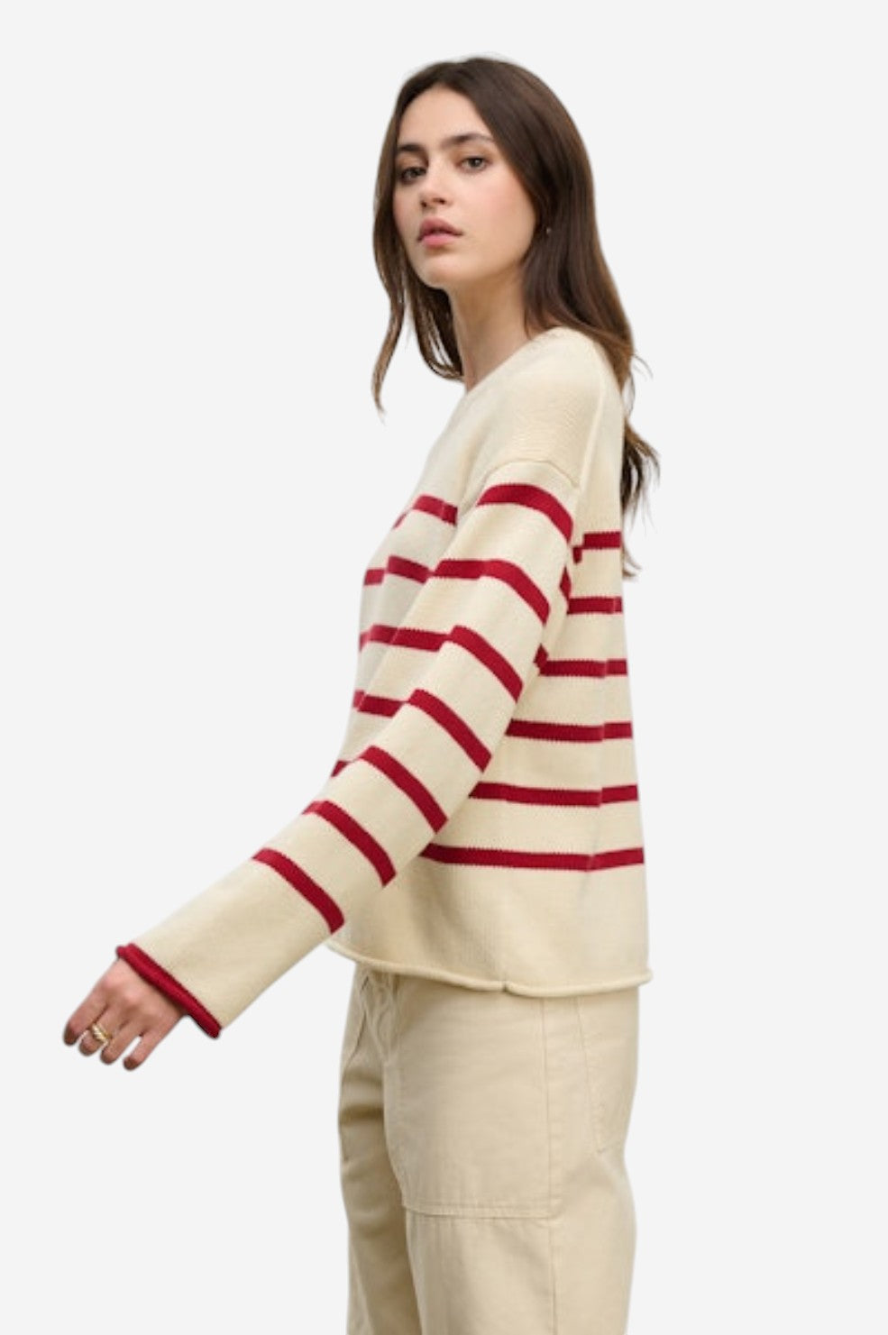 Lucia Sweater - Cream/Shiraz