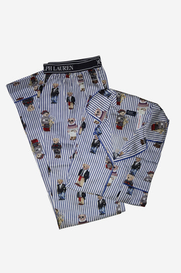 Madison PJ Set - Iconic Bear Snowfall Blue