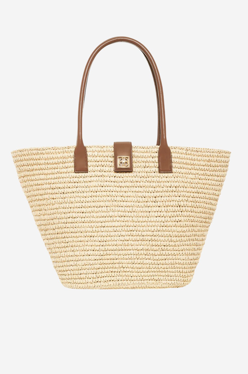 Lou Tote Monogram - Natural With Cognac