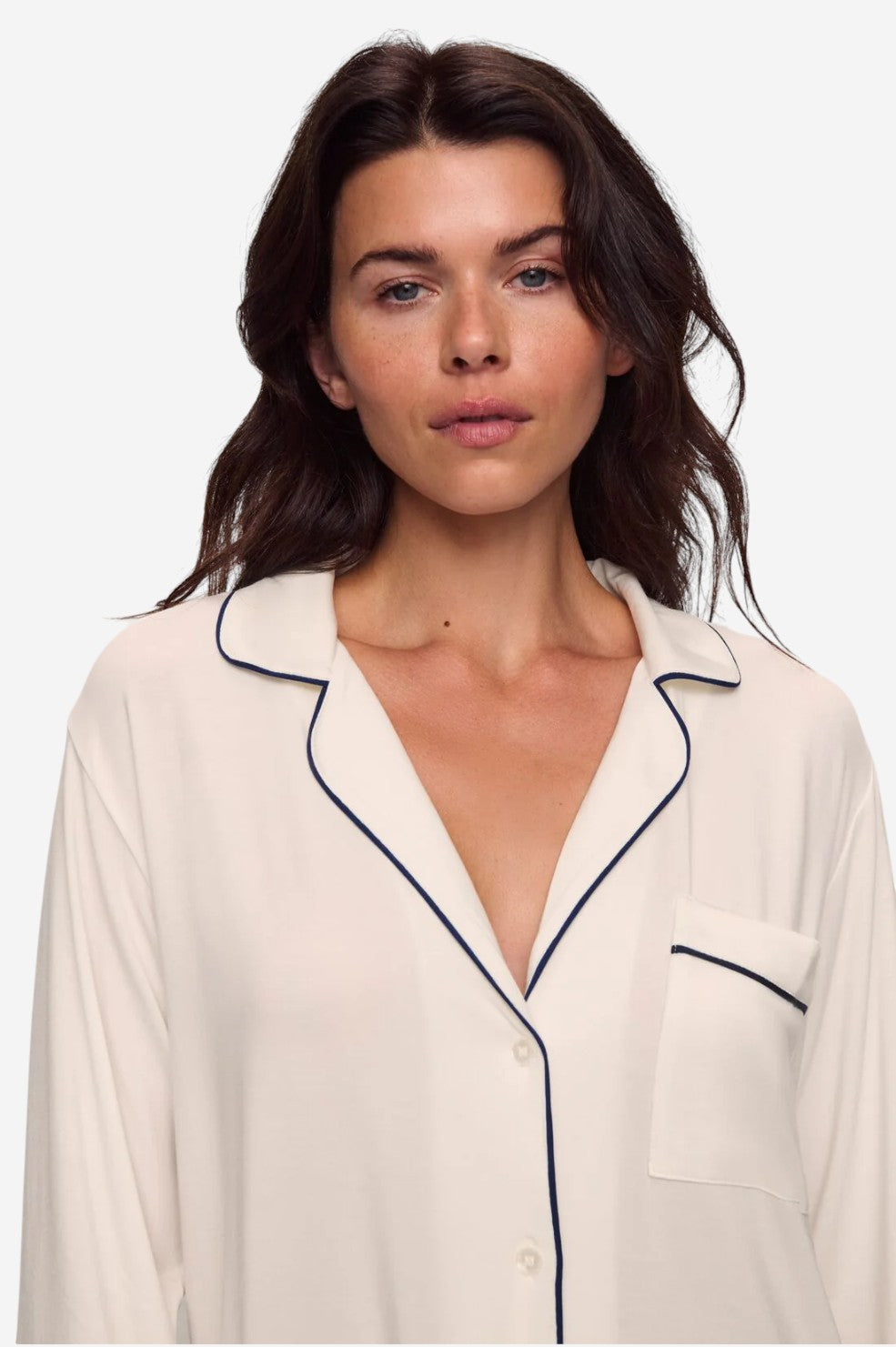 Gisele Sleepshirt - Ivory/Navy