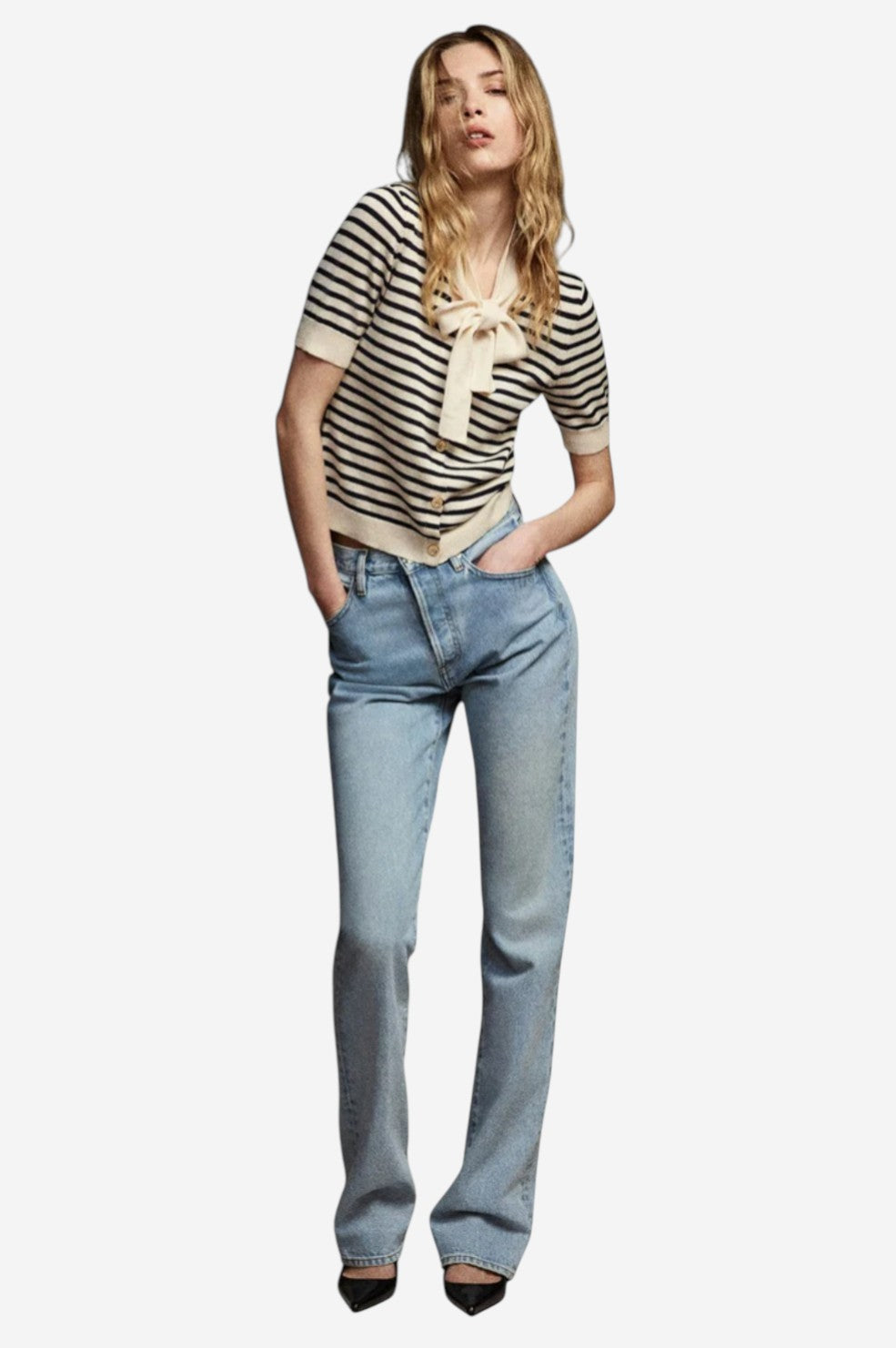 The Sailor Tie Cardi - Navy Multi