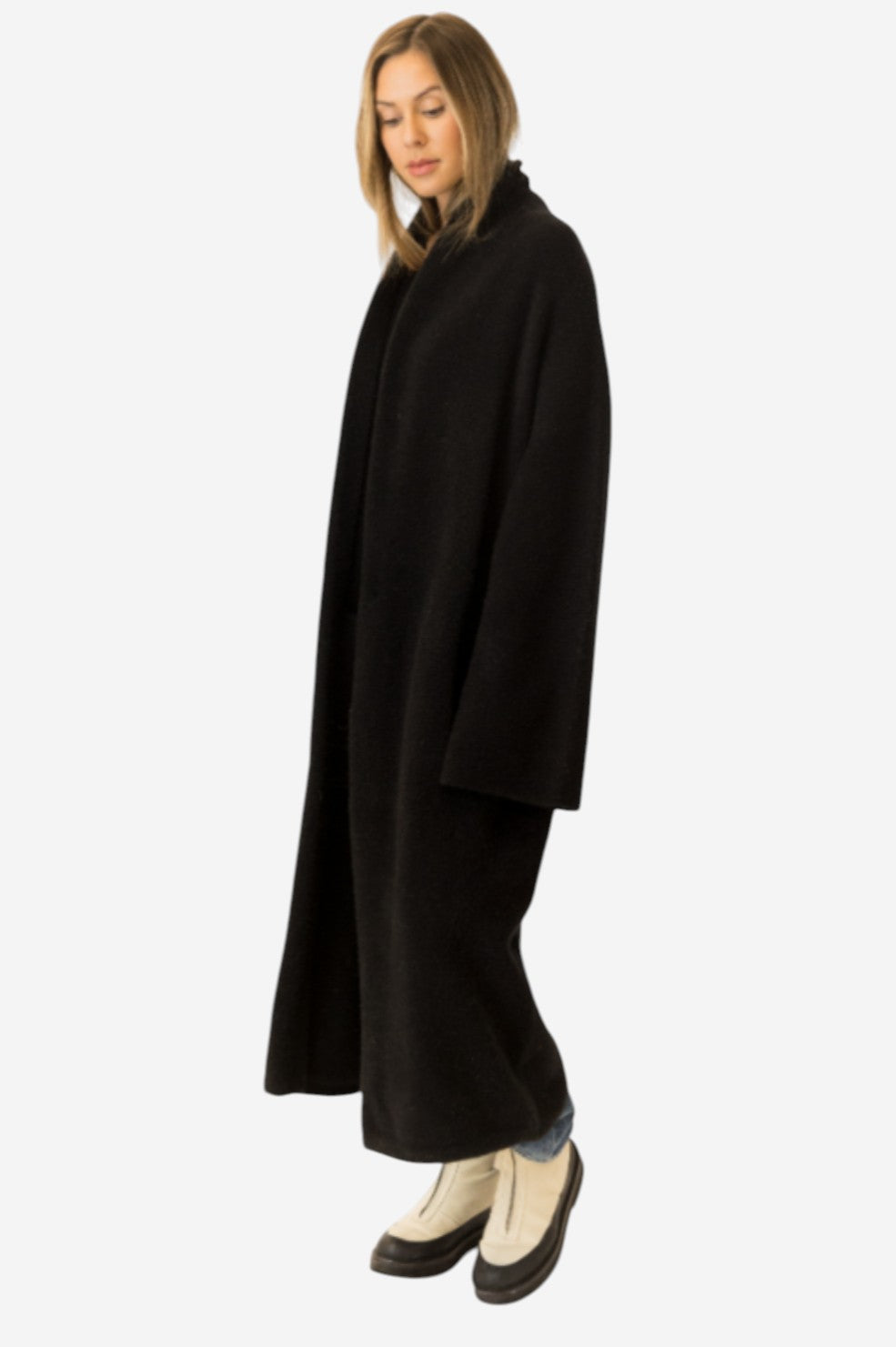 Hugh Shawl Collar Coat - Black