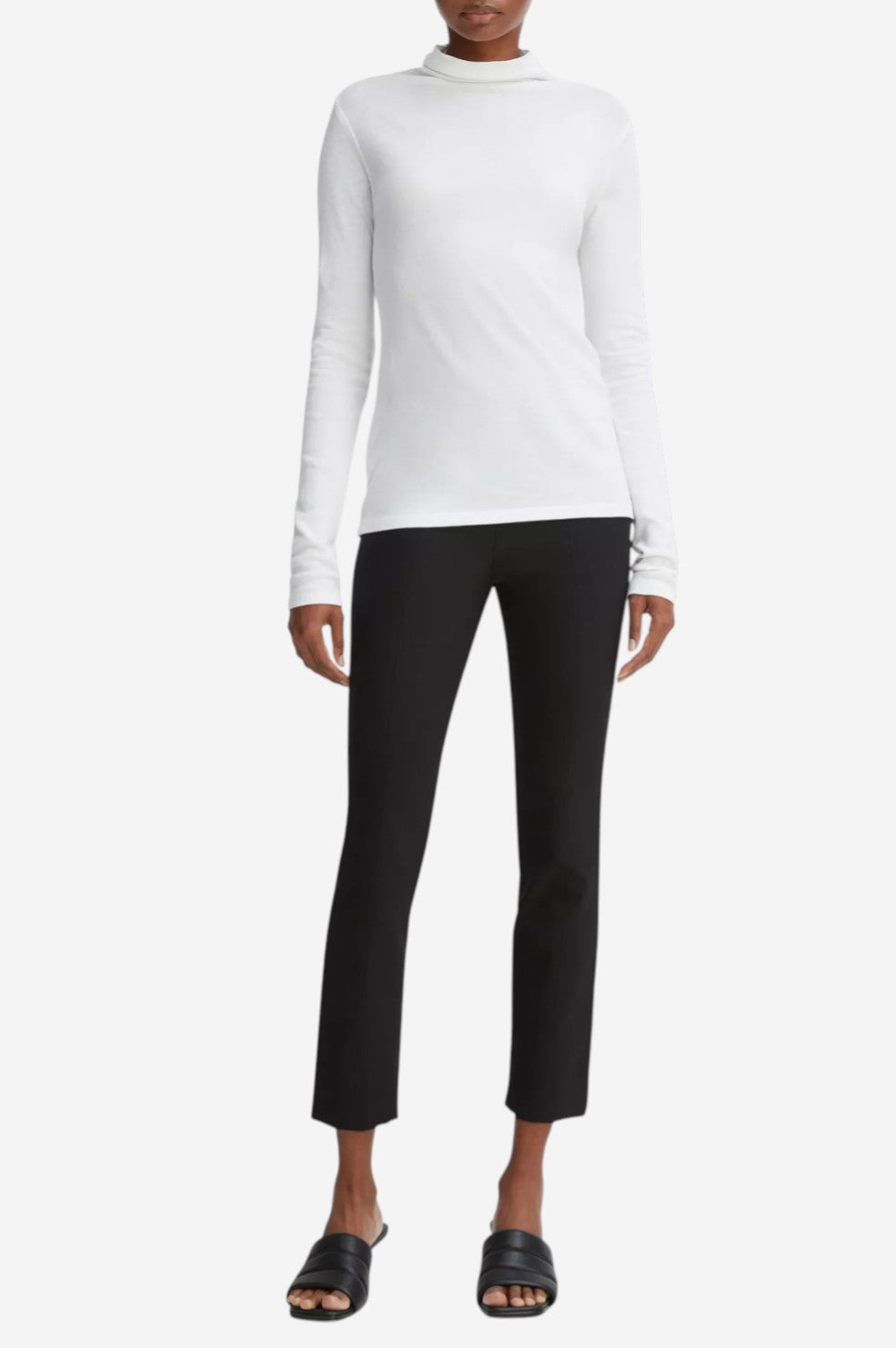 Essential Long Sleeve Turtleneck - Optic White