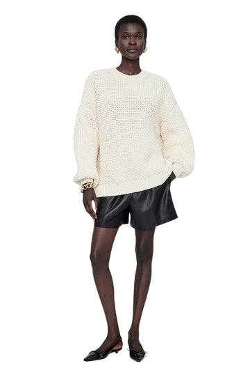 Sydney Crew Sweater - Ivory Crochet