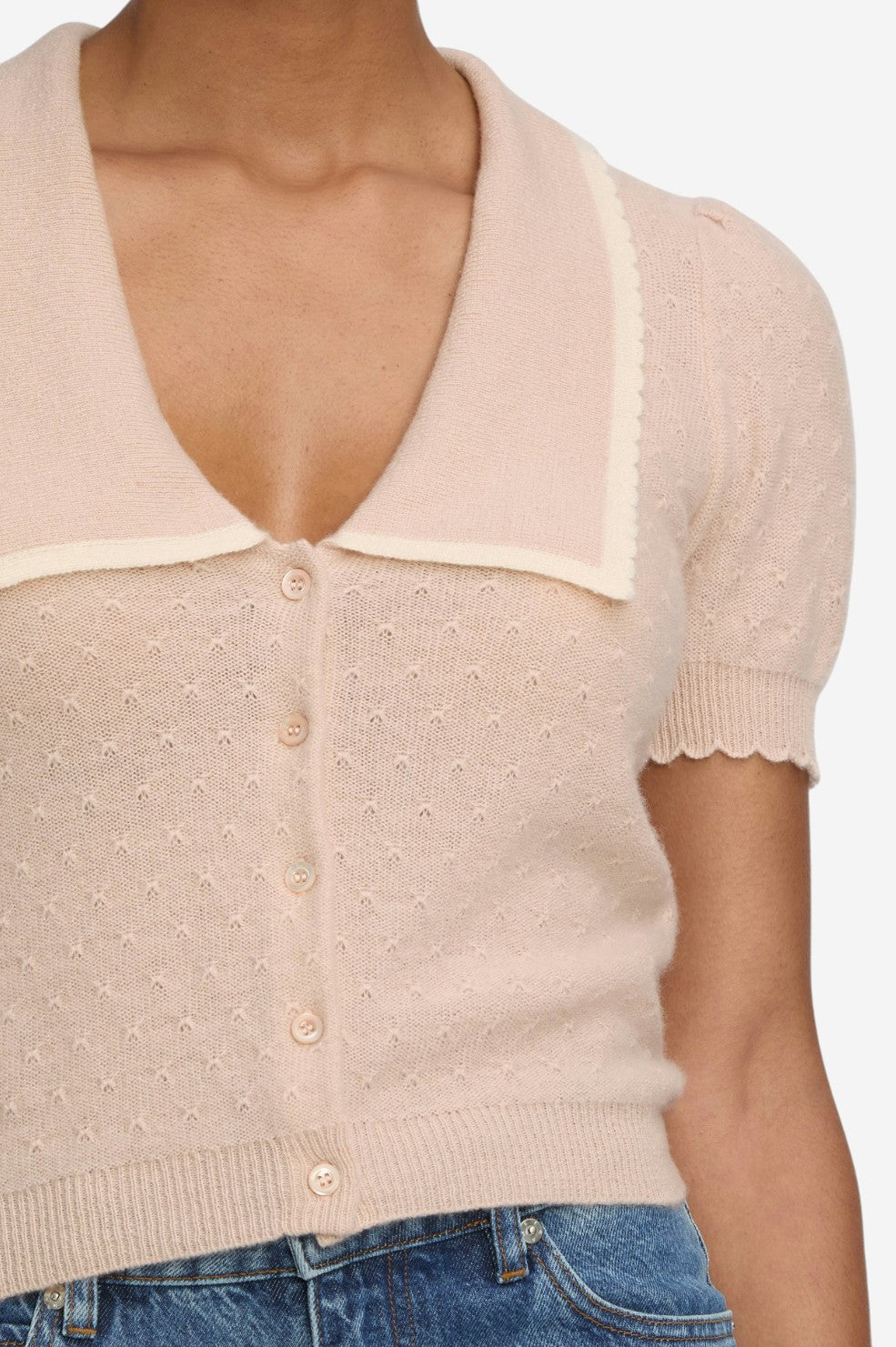 The Cashmere Sailor Sweater - Pink Sand Multi