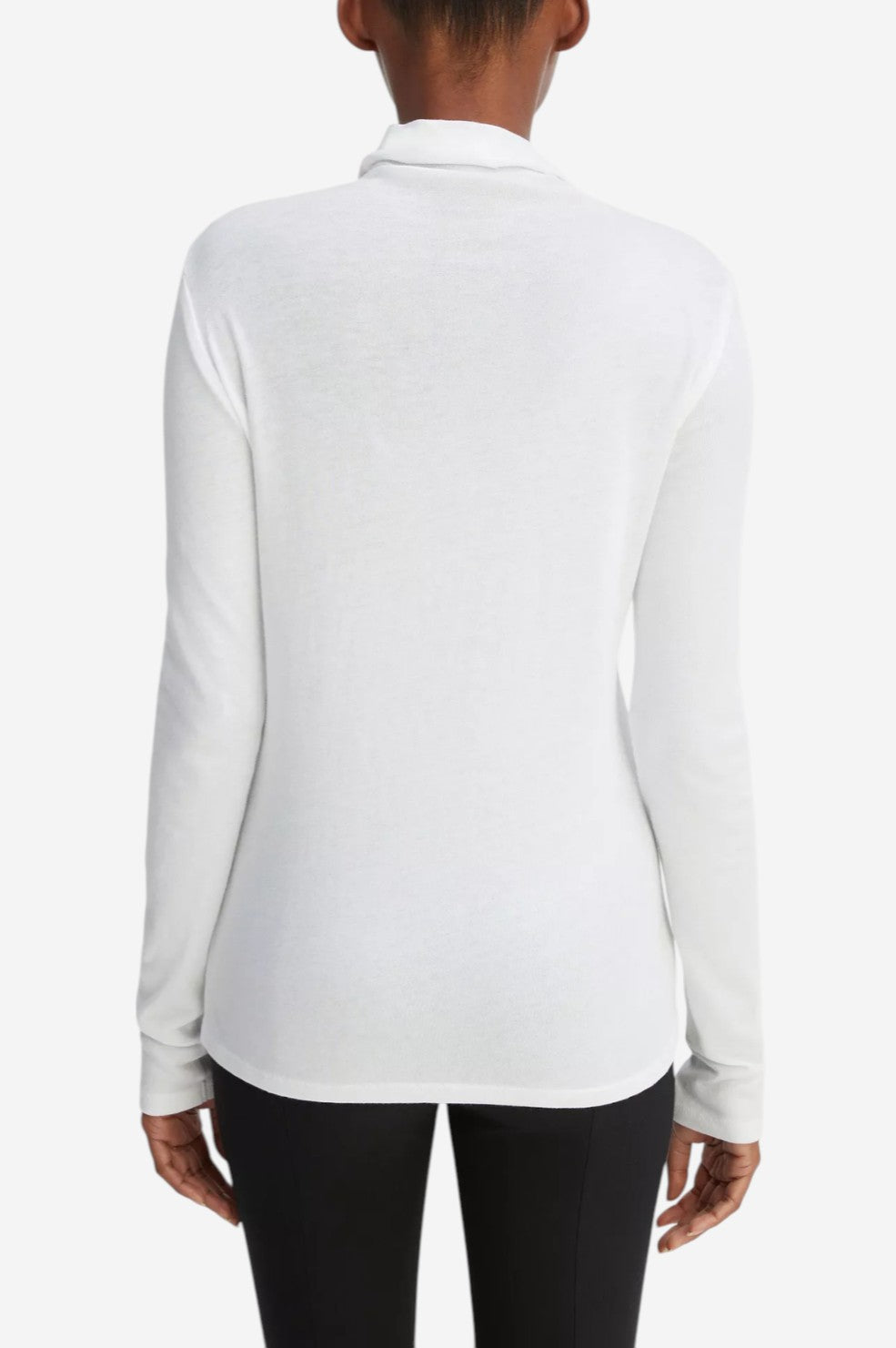 Essential Long Sleeve Turtleneck - Optic White