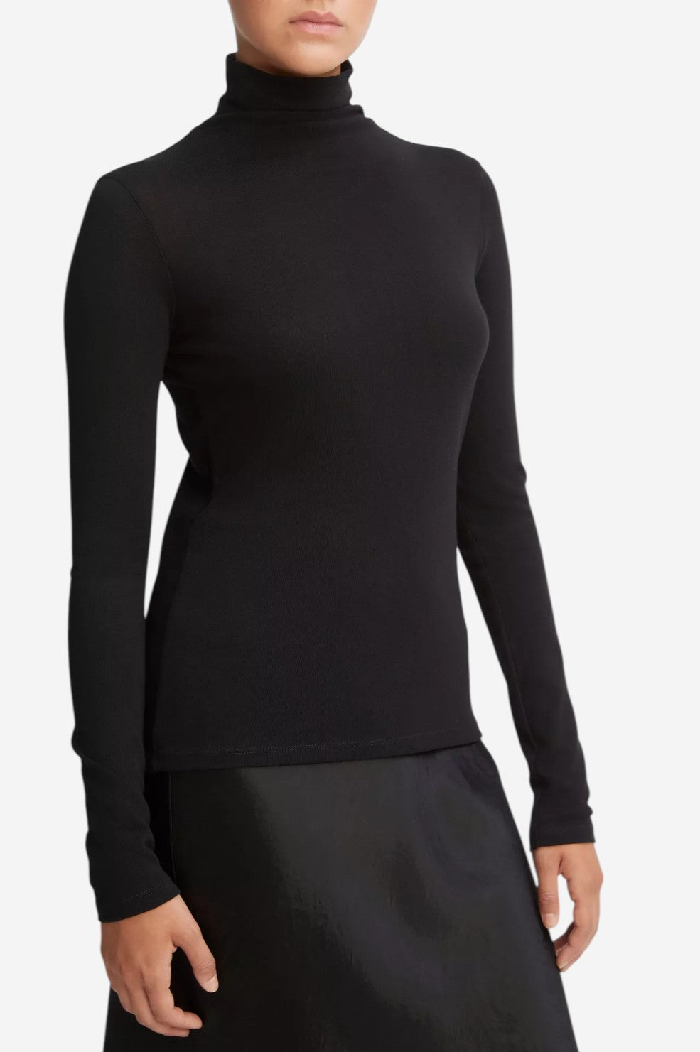 Essential Long Sleeve Turtleneck - Black