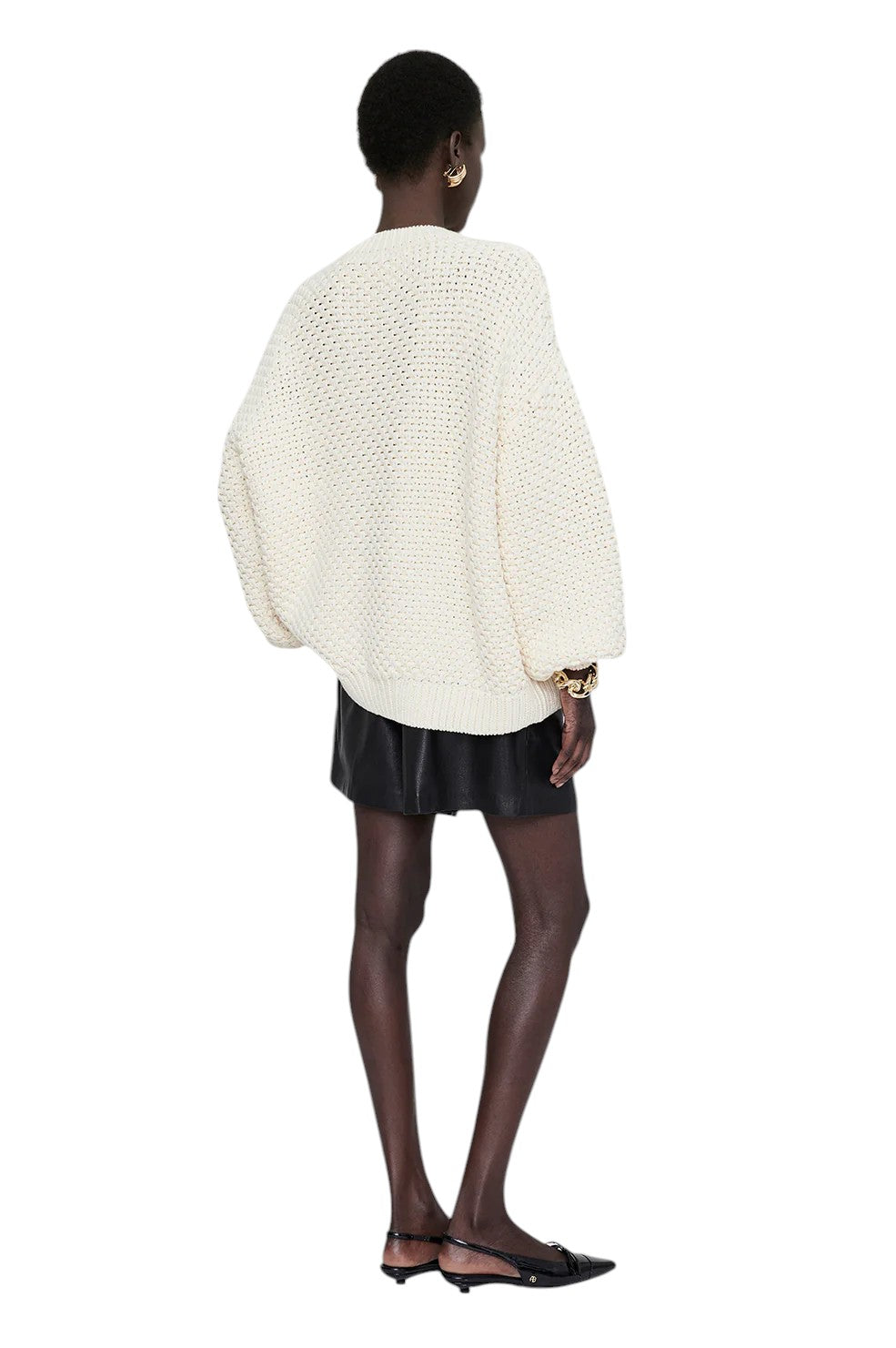 Sydney Crew Sweater - Ivory Crochet