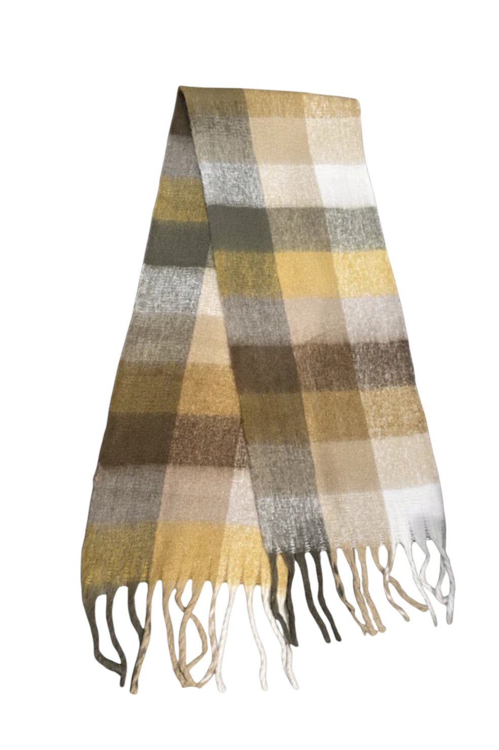 Check Scarf - Brown/Gold