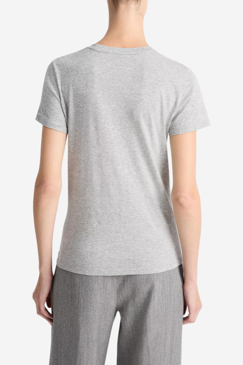 Essential Pima Cotton Crew Neck T-Shirt - Heather Grey