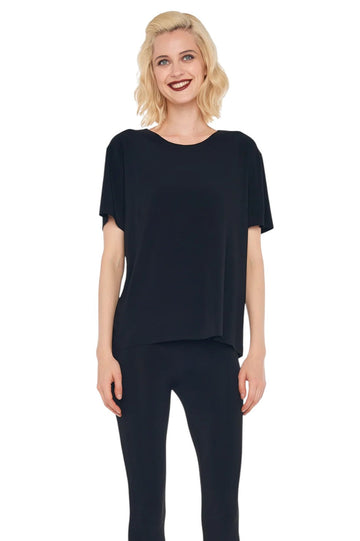 Short Sleeve Boxy Top - Black