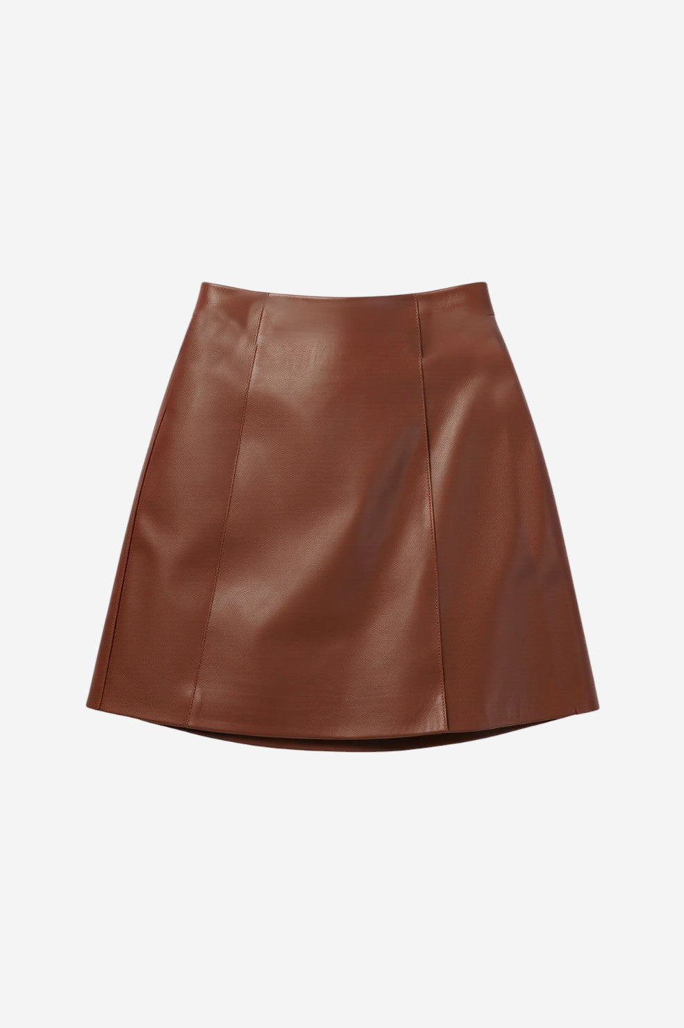 Cillian Genuine Leather Mini Skirt - Mousse