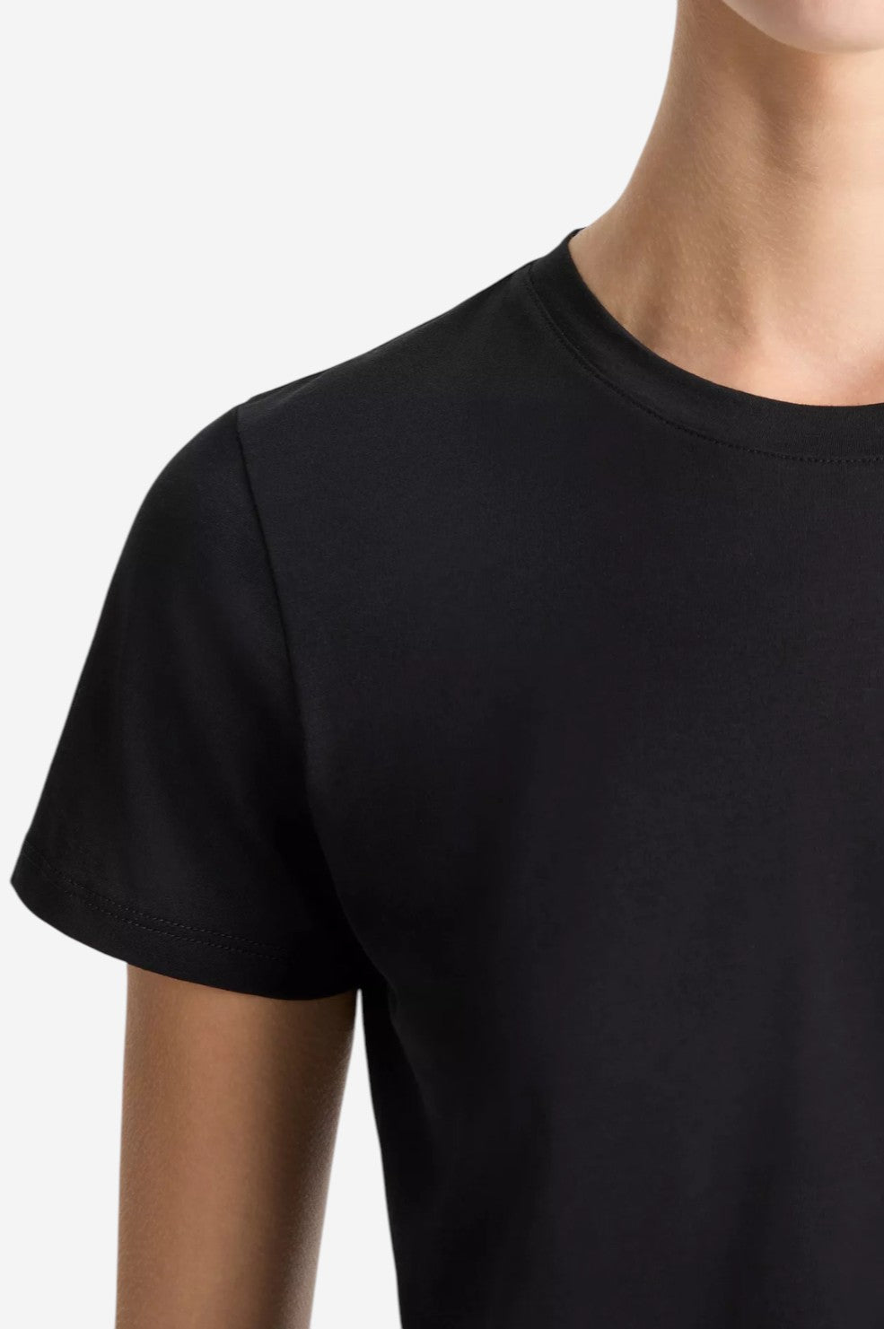 Essential Pima Cotton Crew Neck T-Shirt - Black