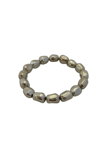 Medium Pebble Bracelet - Silver