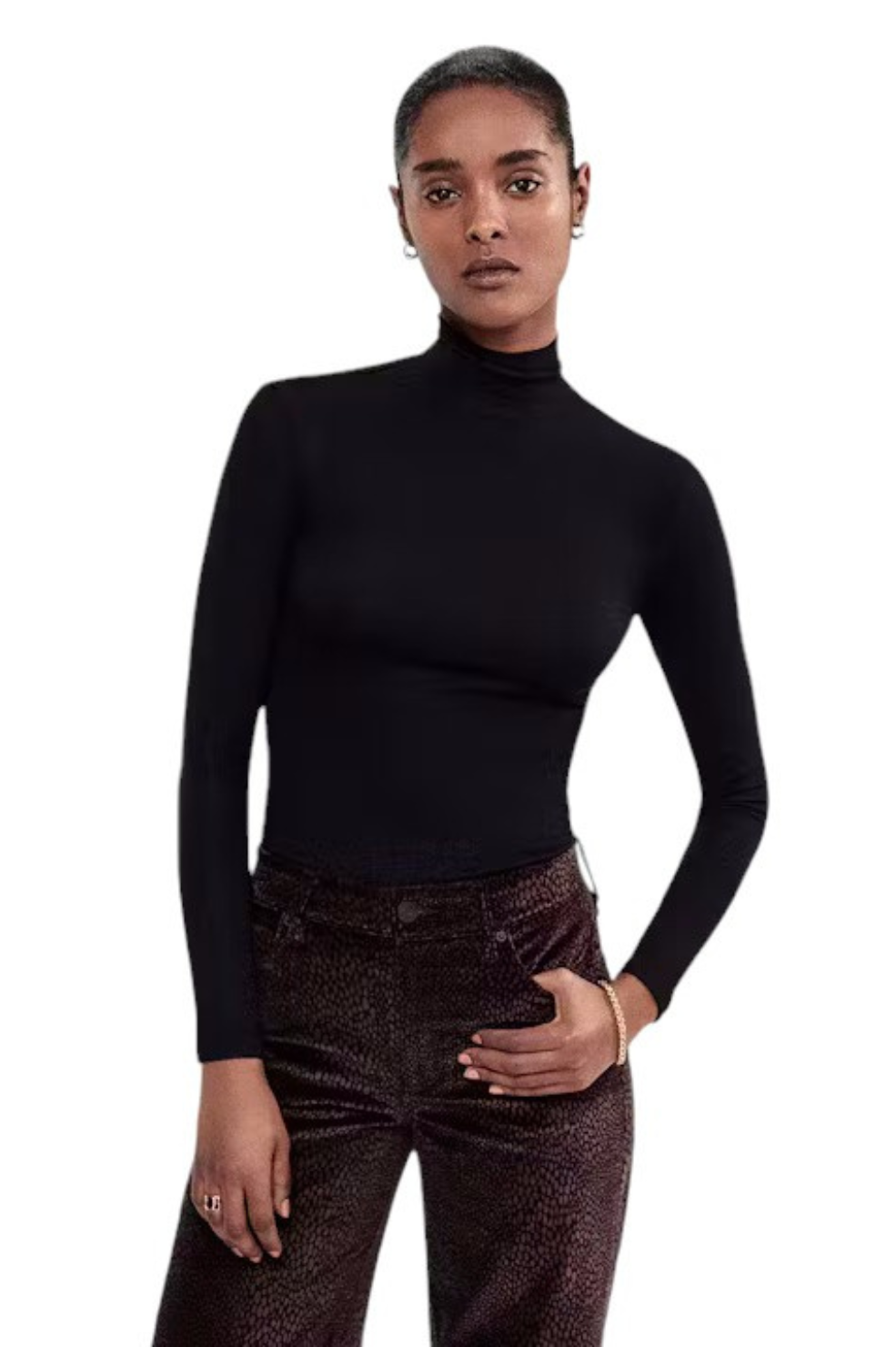 Rib Turtleneck - Black