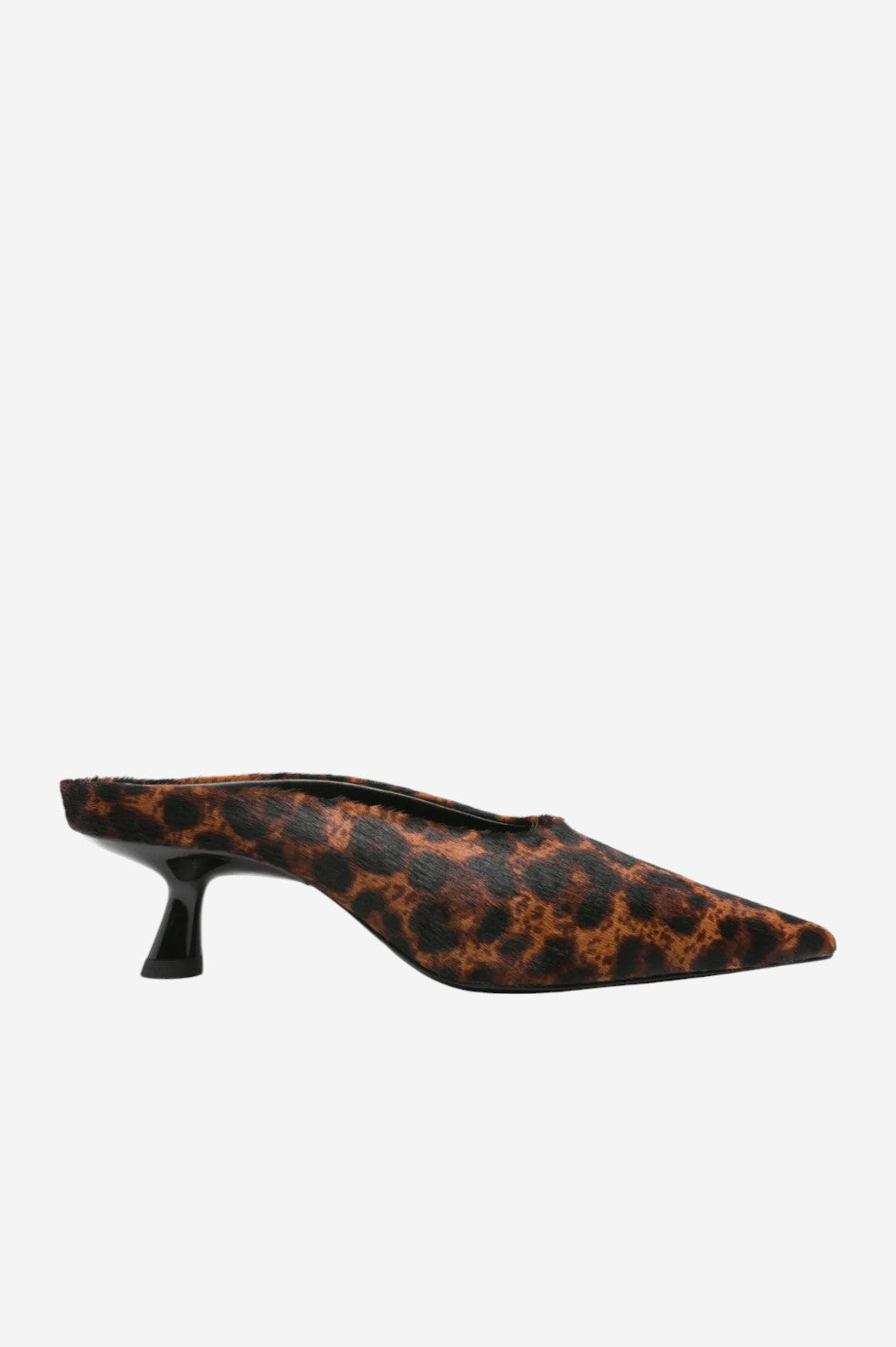 *PRE-ORDER* Haircalf Pointed Gala Mule - Leopard