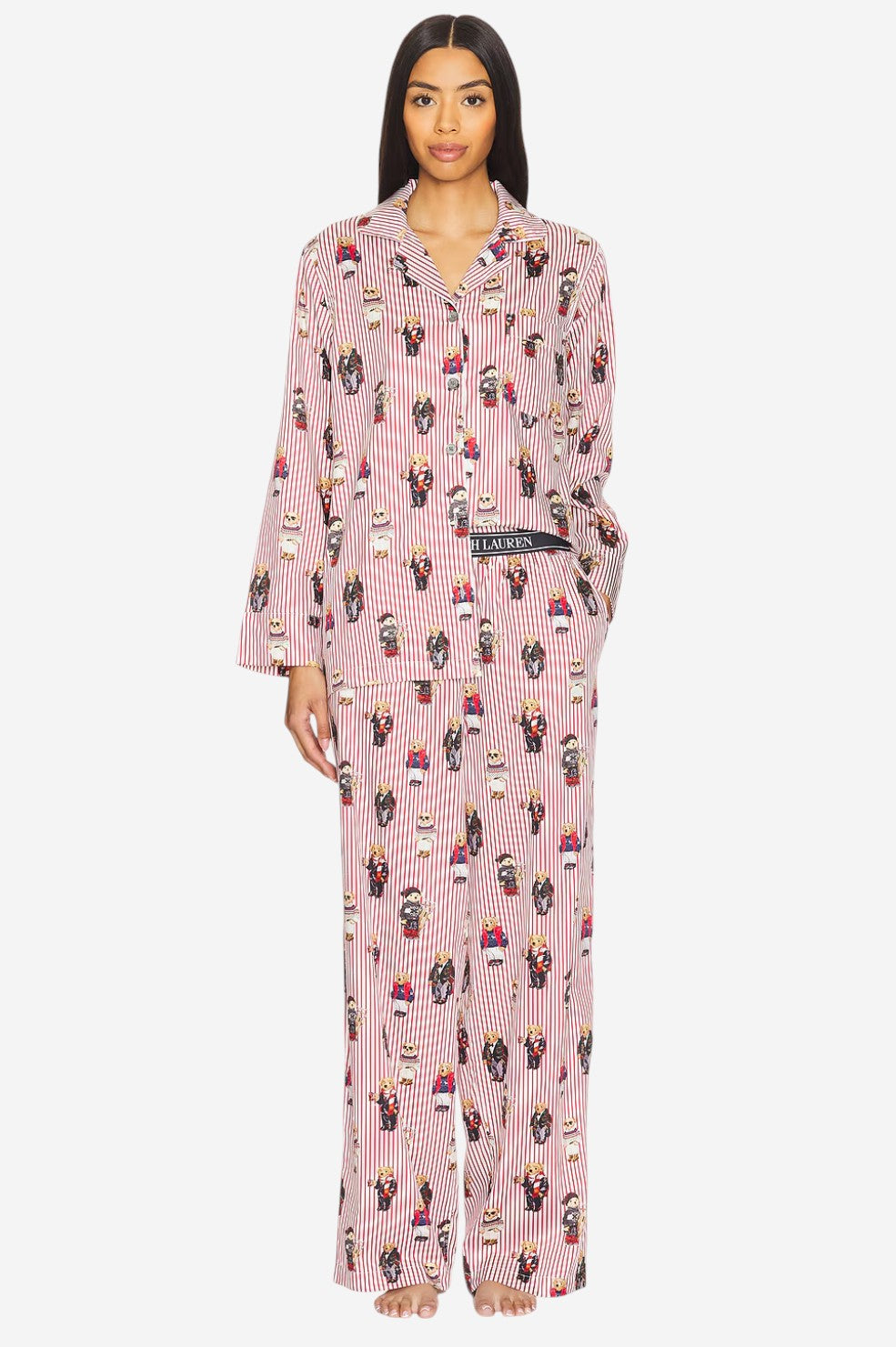 Madison PJ Set - Iconic Bear Snowfall Red