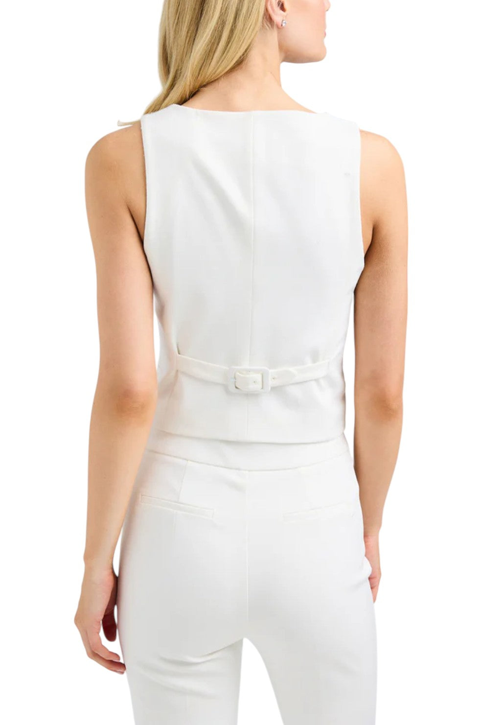 Isadora Crepe Vest - White