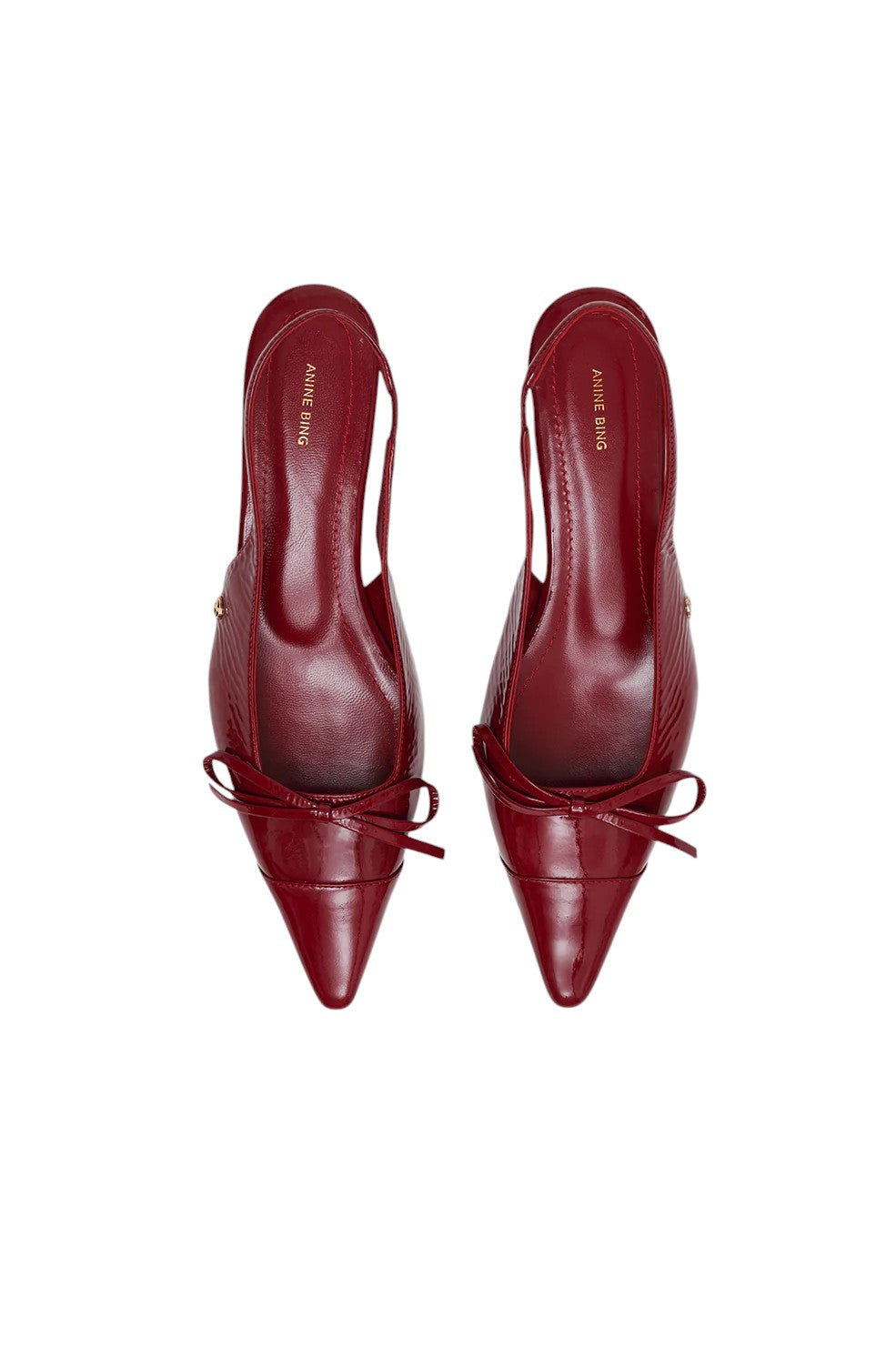 Zoey Slingback Heels - Red Crinkled Patent