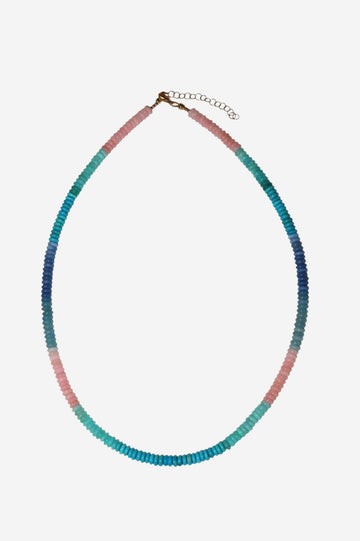 14k Gold Fill Opal Necklace With Turquoise and Amazonite