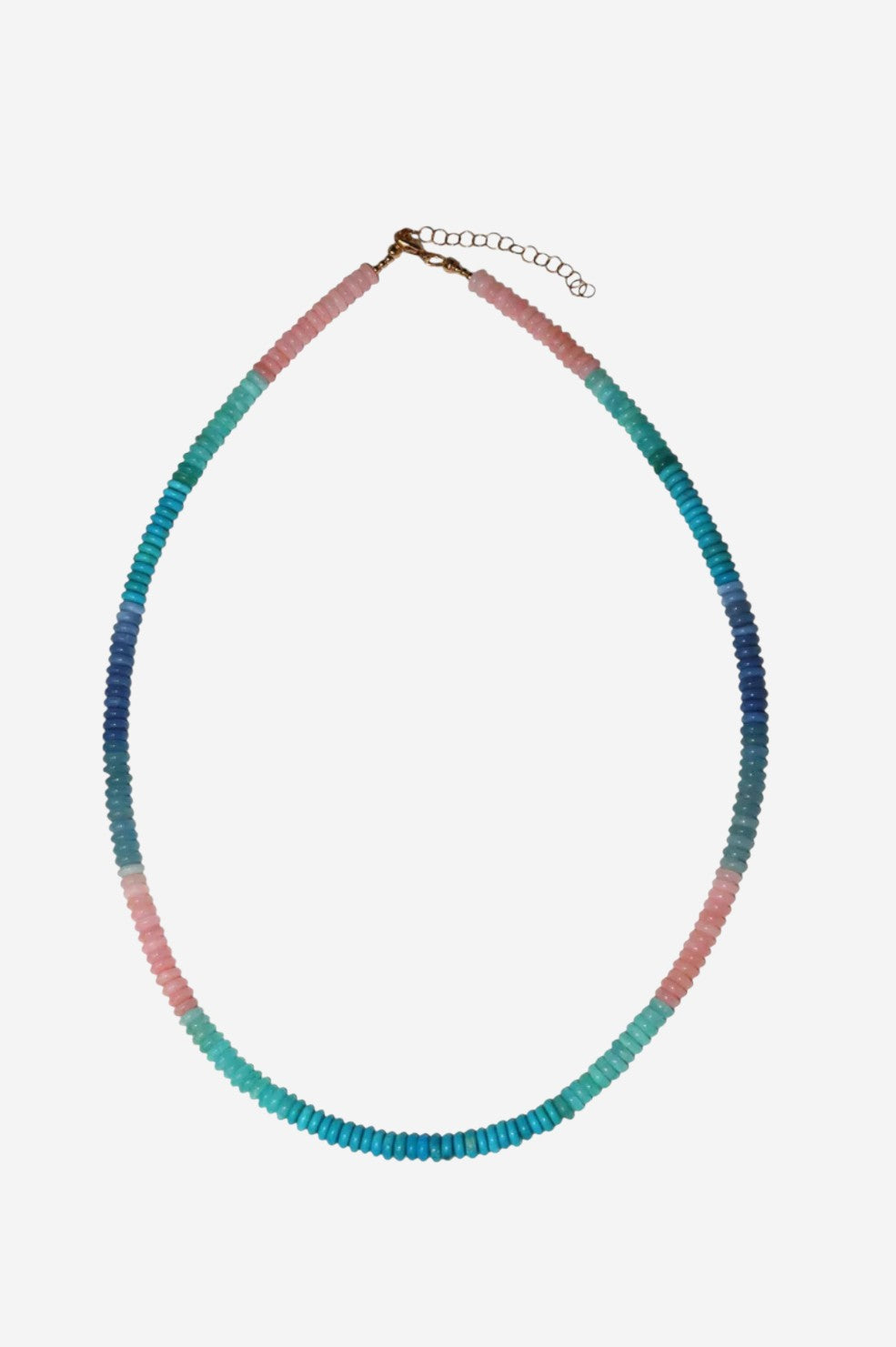 14k Gold Fill Opal Necklace With Turquoise and Amazonite
