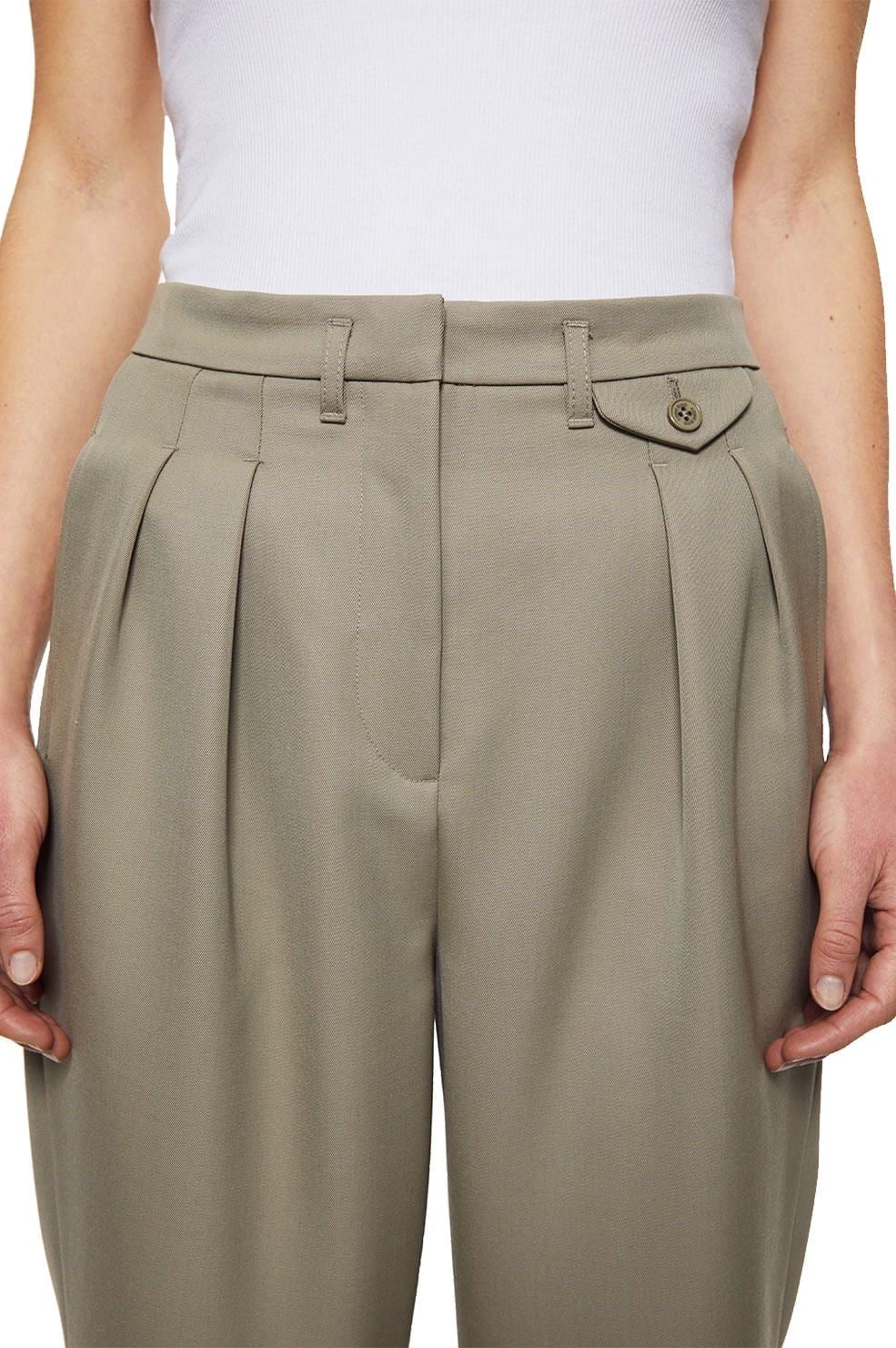 Mycah Trouser - Green Khaki