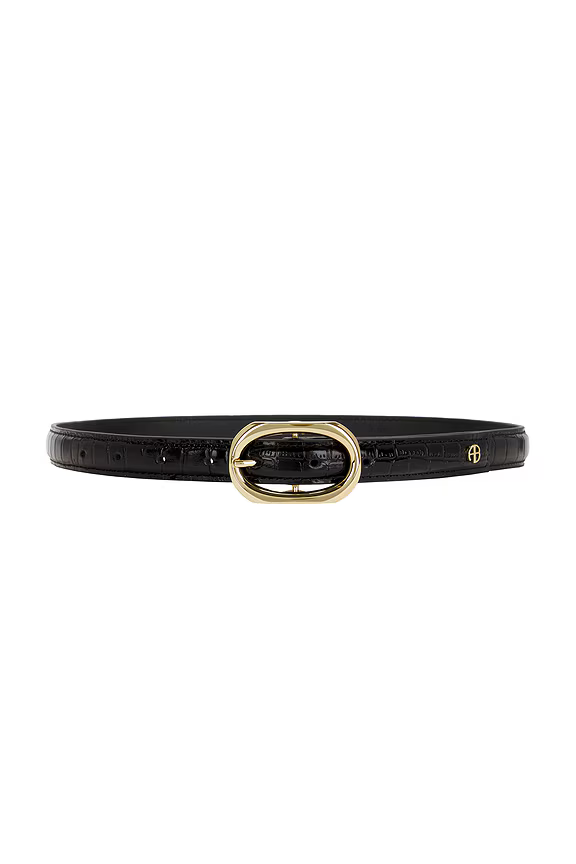 Mara Belt - Black Embossed