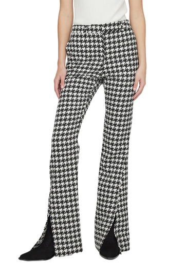 Jocelyn Trouser - Black and White Houndstooth