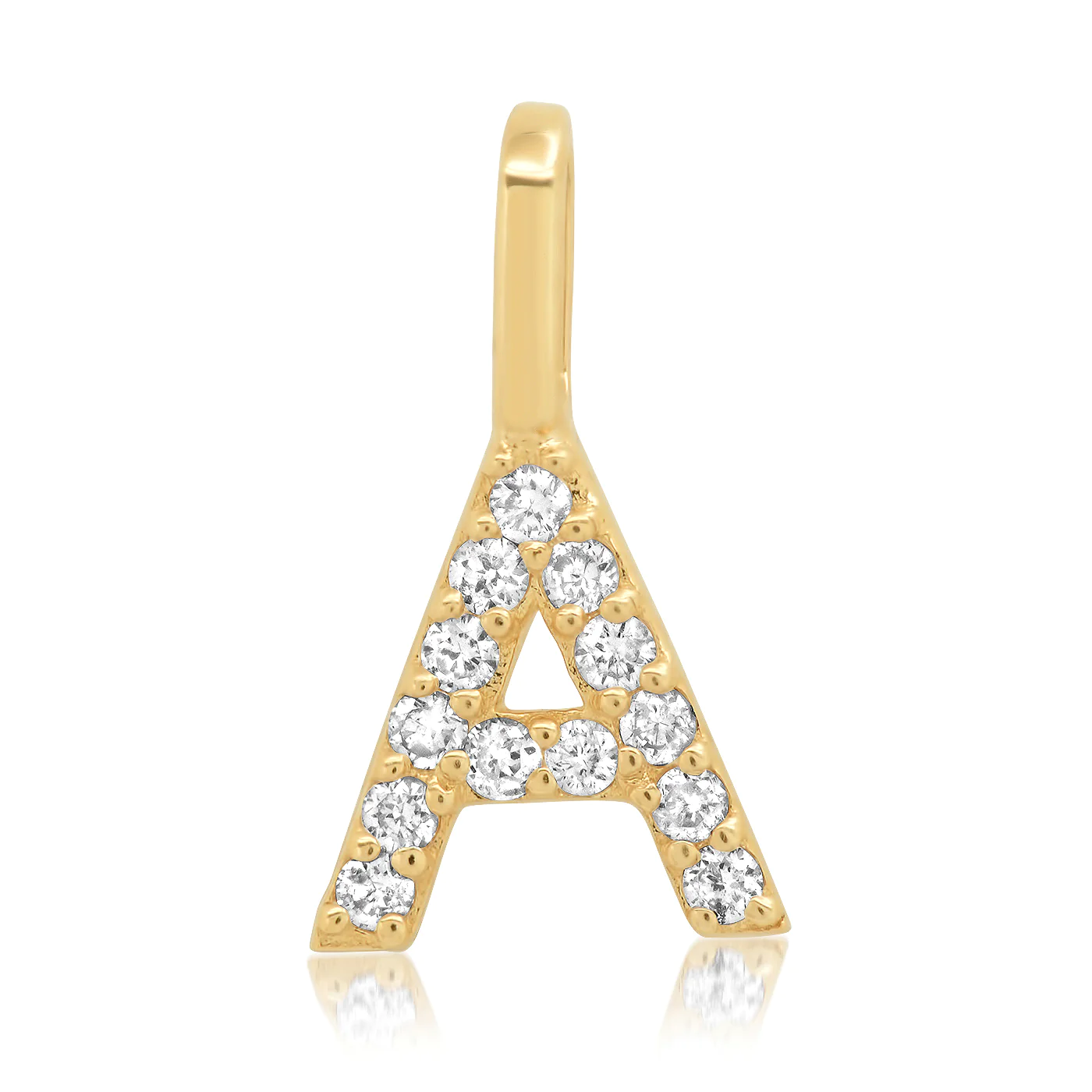 14k Diamond Pavé Monogram Pendant
