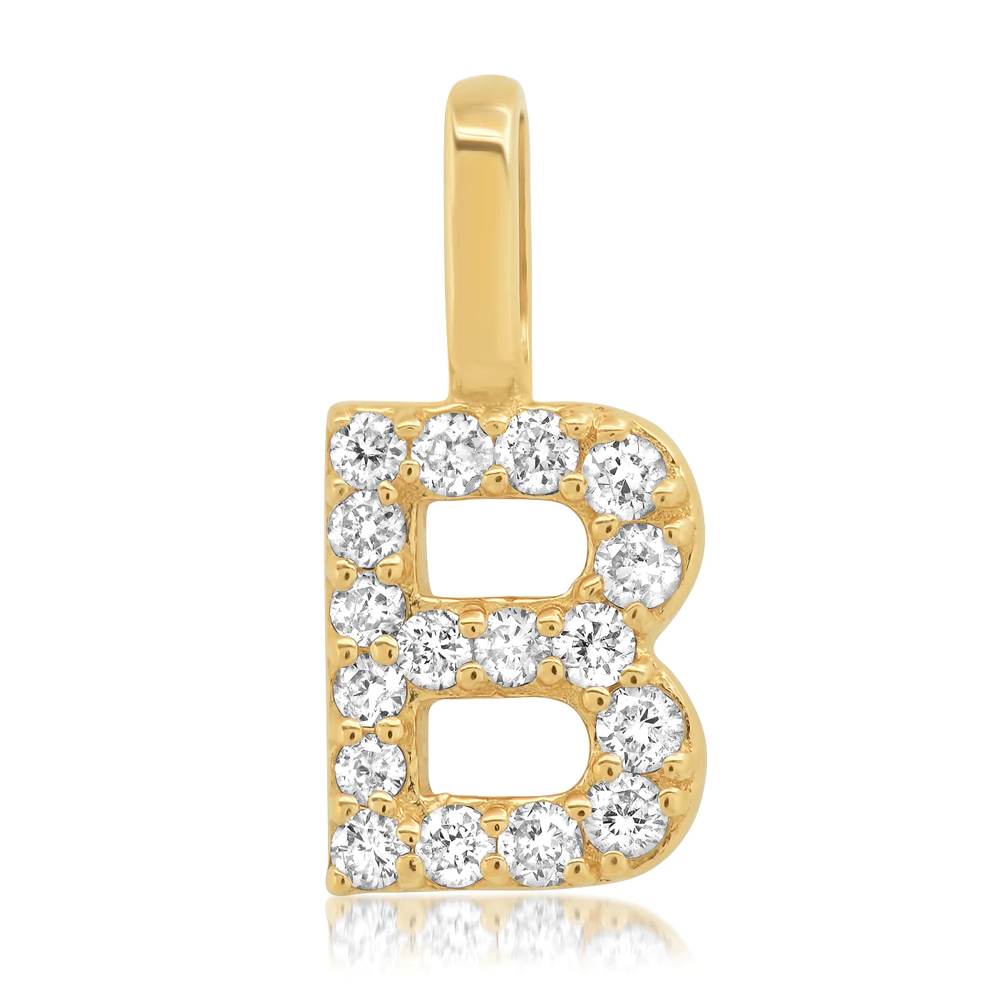 14k Diamond Pavé Monogram Pendant