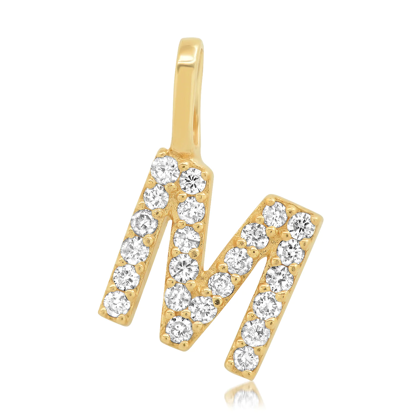 14k Diamond Pavé Monogram Pendant