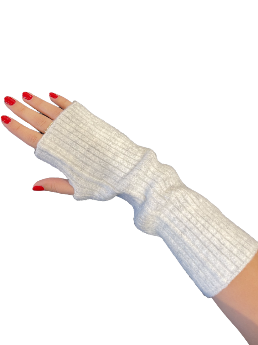 Ribbed Armwarmers - Light Grey