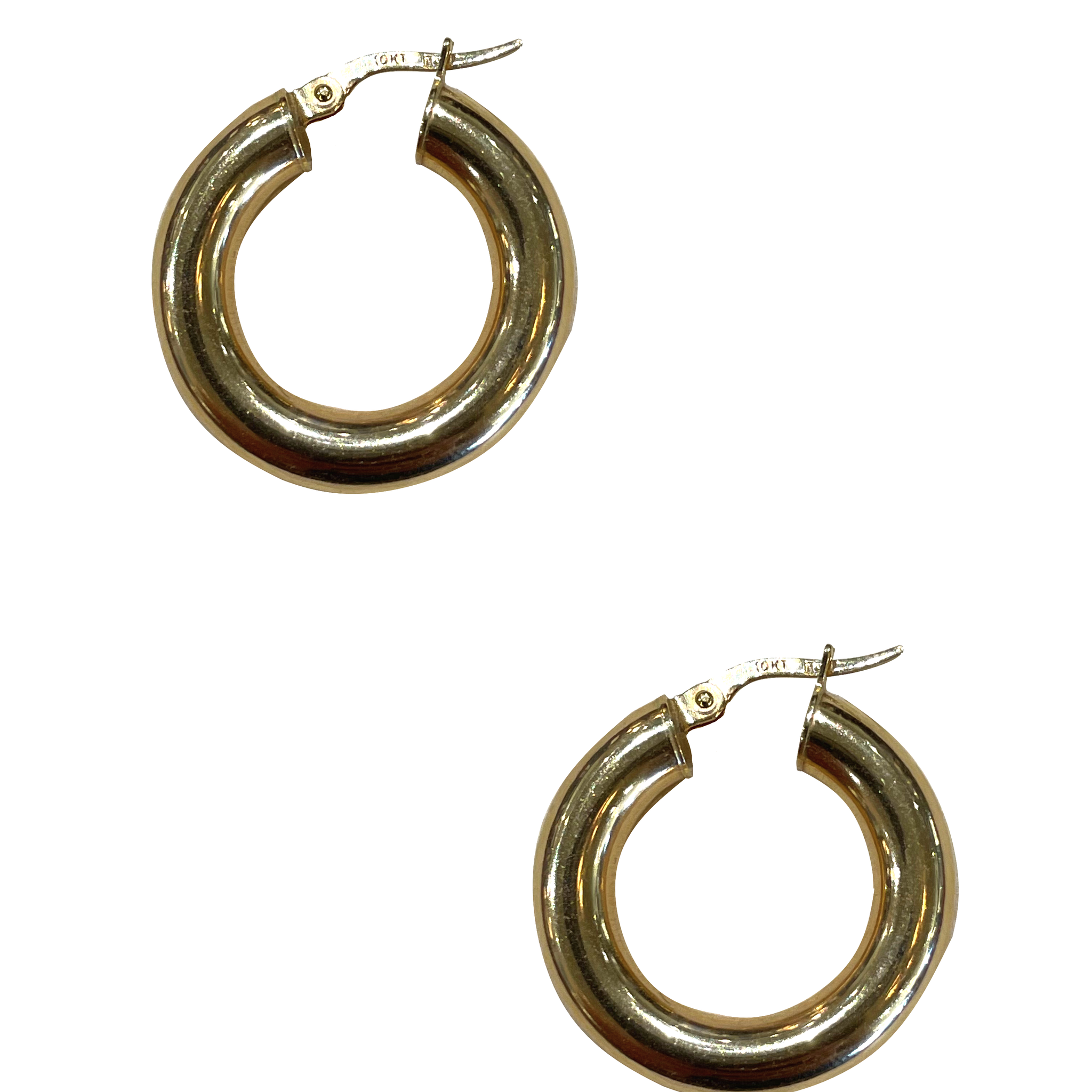 10K Gold Thick Hoops