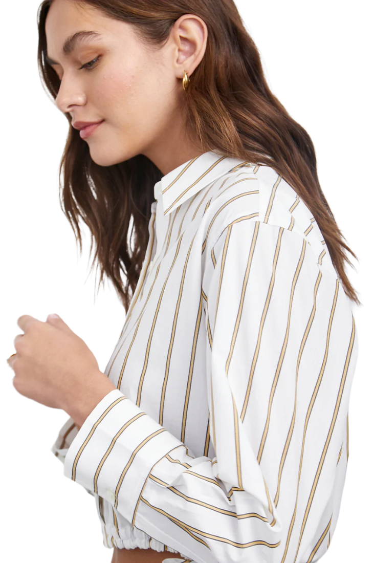 Nicki - Ivory Daffodil Stripe