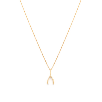 Wishbone Necklace - Gold