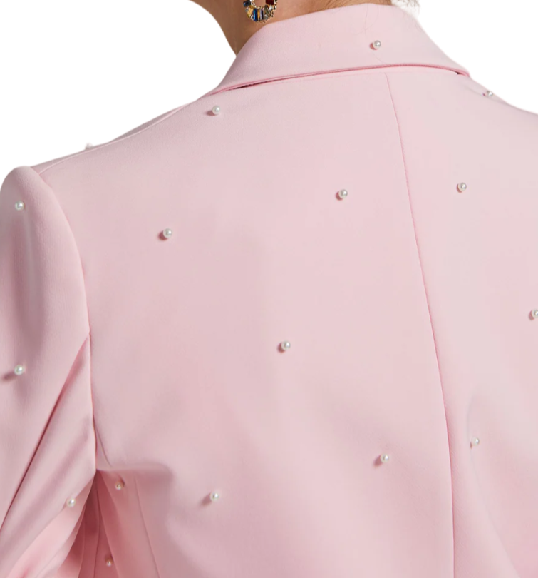 Nadia Pearl Blazer - Pastel Pink