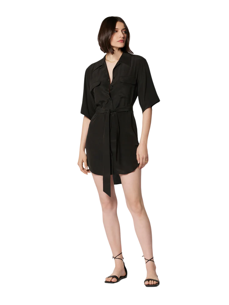 Mila Silk Dress - True Black