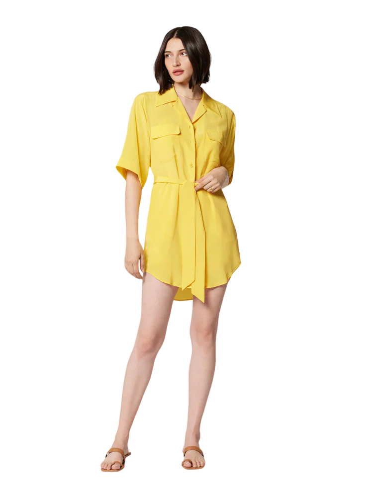 Mila Silk Dress - Spring Sun Yellow