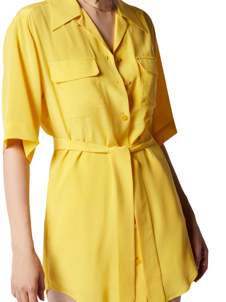 Mila Silk Dress - Spring Sun Yellow
