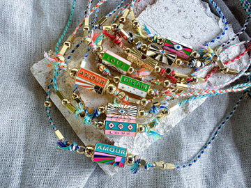 Enamel Barrel Necklace