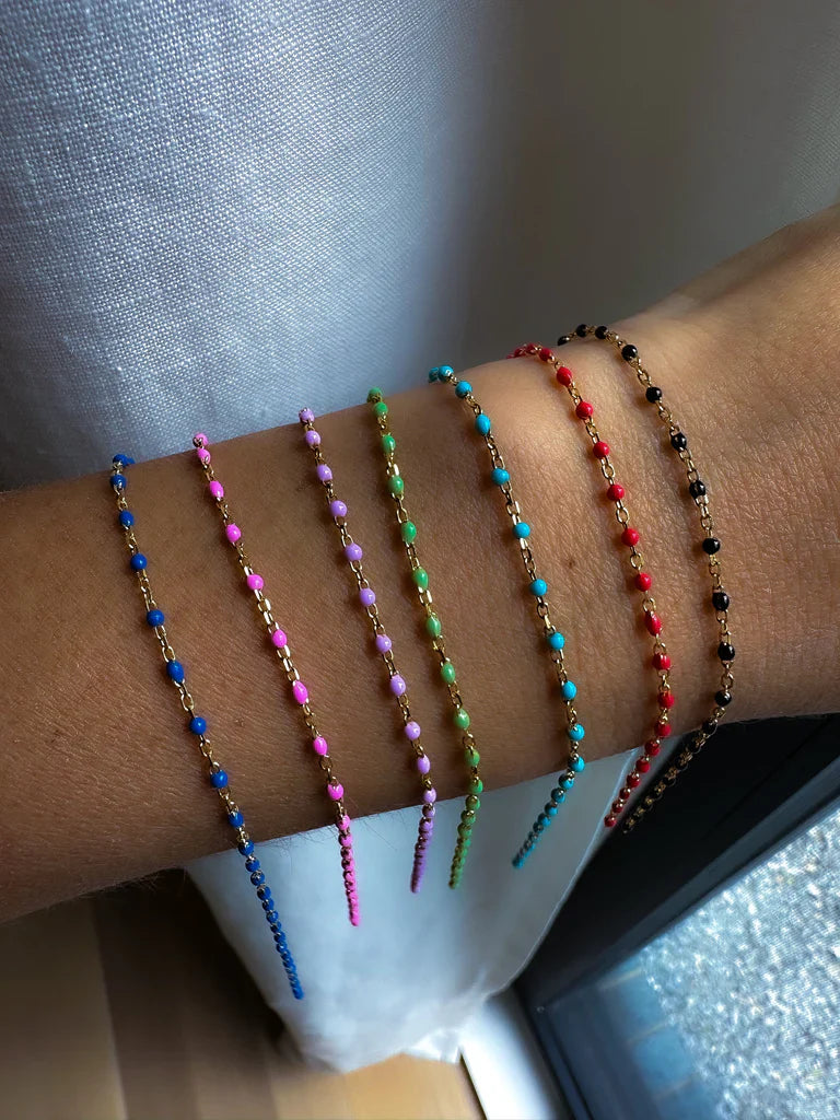 Italian Enamel Chain Necklace