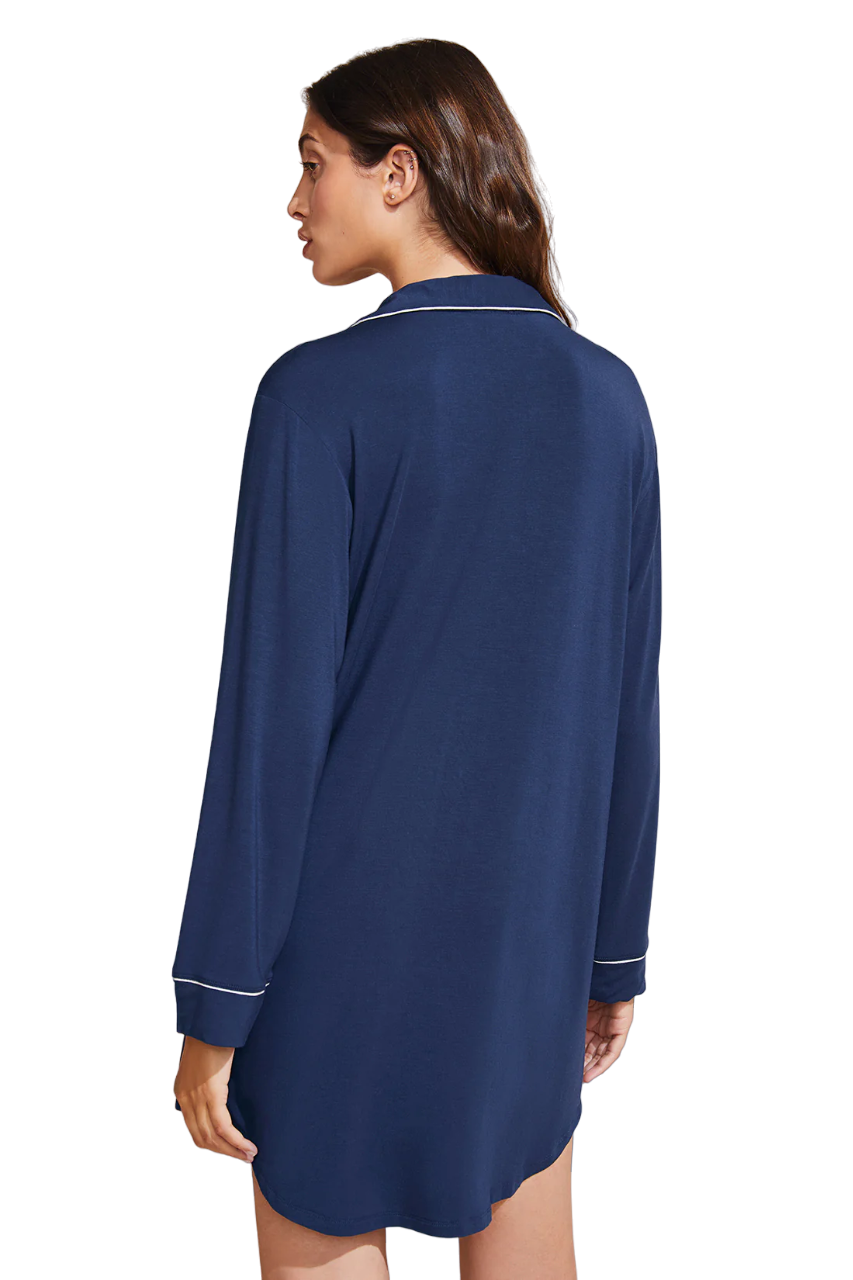 Gisele Sleepshirt - Navy/Ivory
