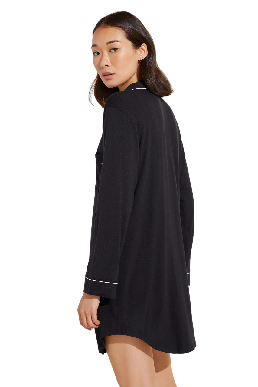 Gisele Sleepshirt - Black/Sorbet Pink