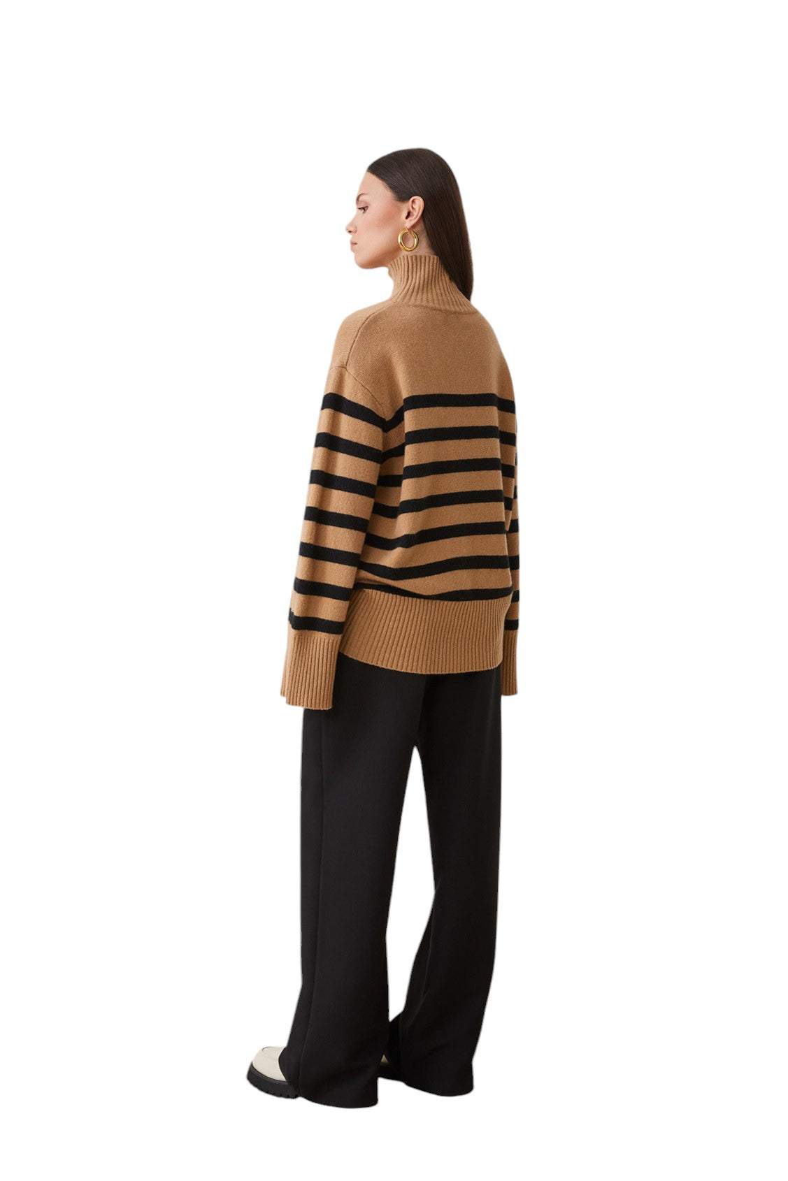 Palacio Sweater - Camel/Black Stripe