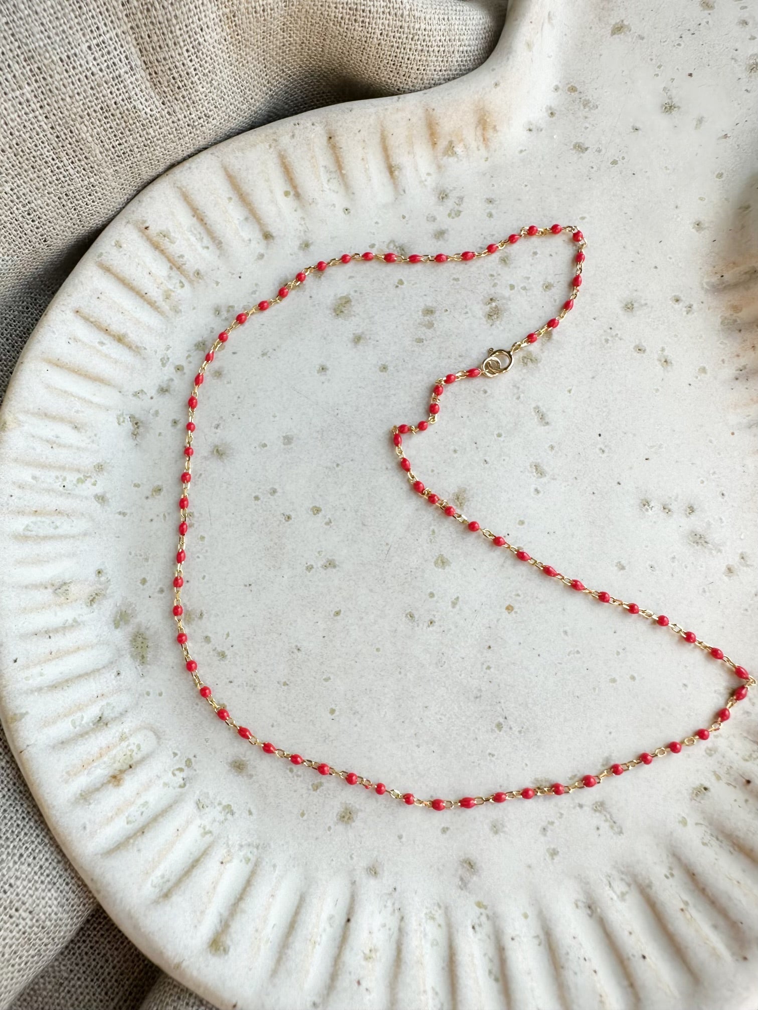 Italian Enamel Chain Necklace