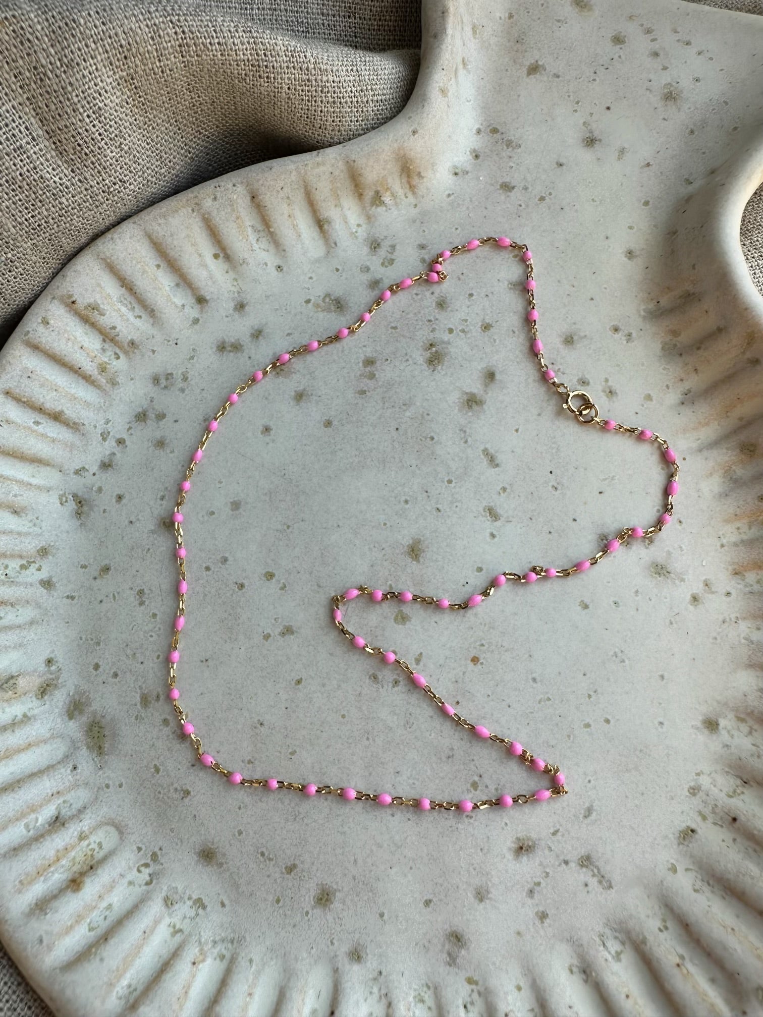 Italian Enamel Chain Necklace