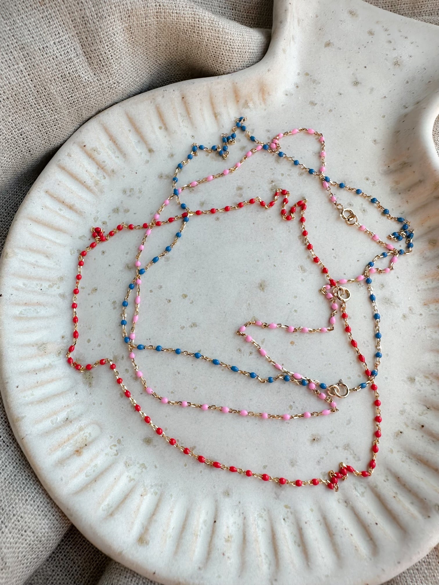 Italian Enamel Chain Necklace