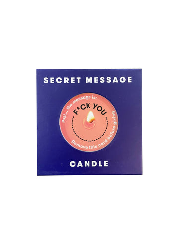 "F*ck You" Secret Message Candle