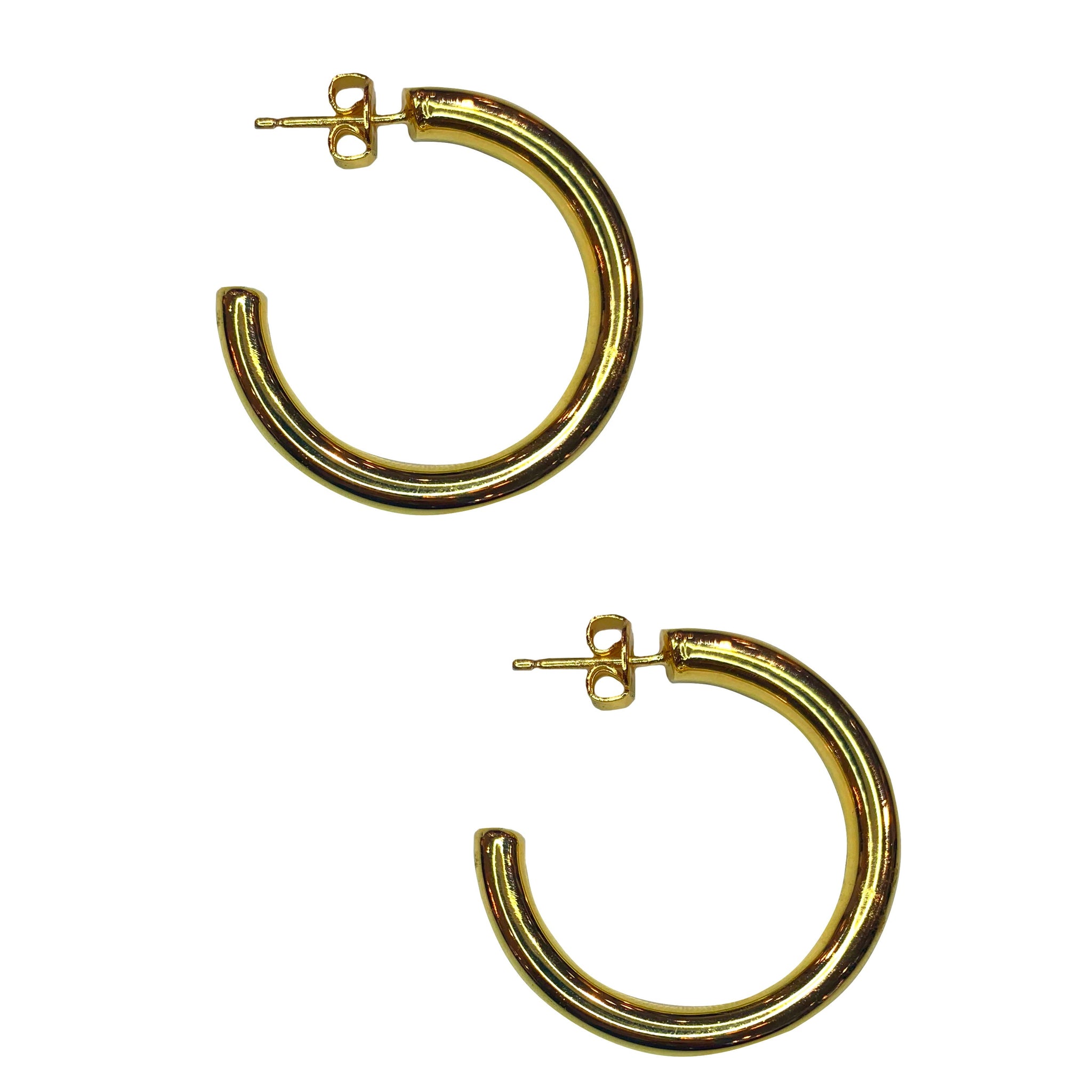 Large Chunky Hoops - Gold