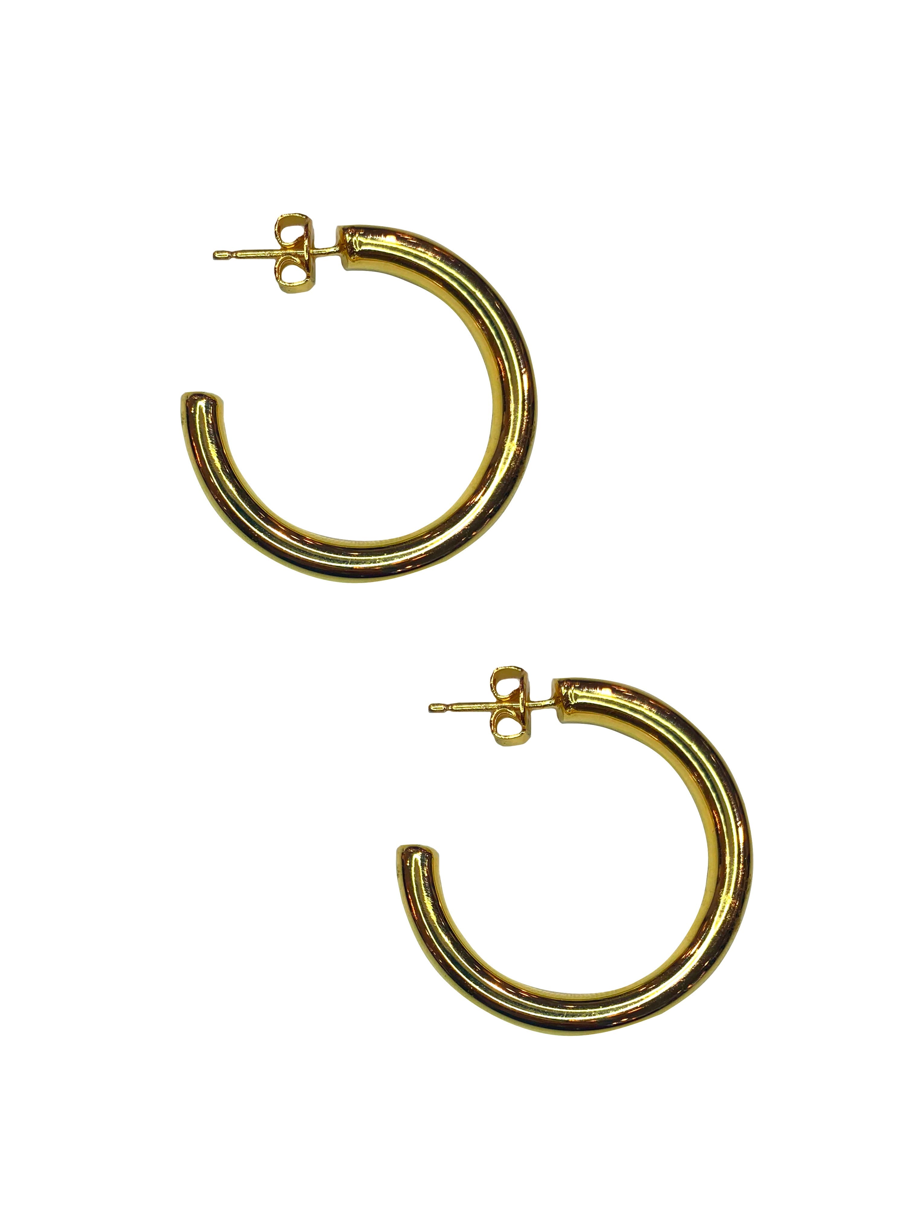 Large Chunky Hoops - Gold